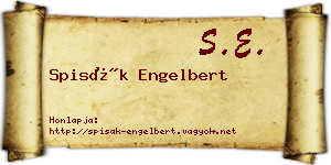 Spisák Engelbert névjegykártya